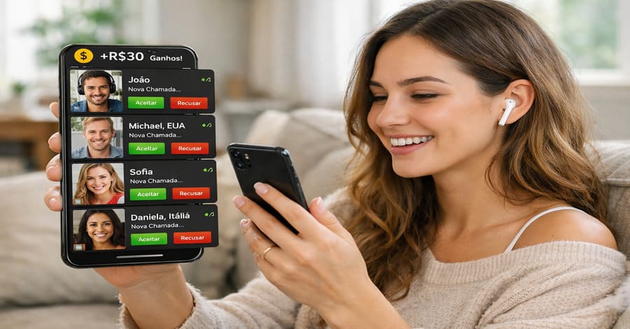 Aplicativo para ganhar dinheiro conversando com pessoas