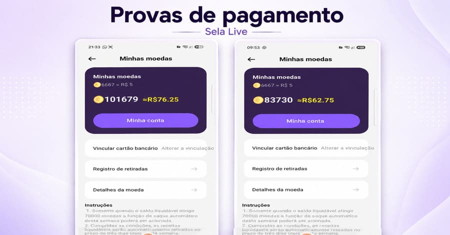 prova de pagamento do app Emma